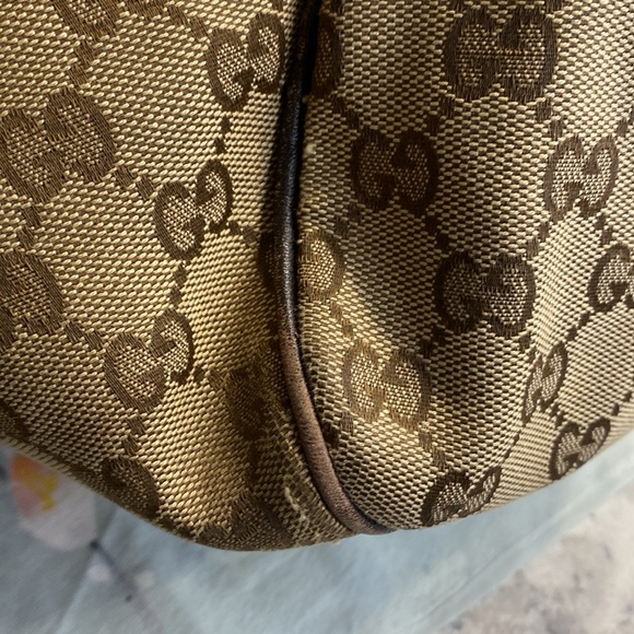 Gucci Sukey Shoulder Large Tote Bag GG Canvas Leather Dark Brown - Picture 11 of 17